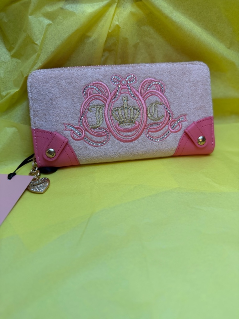 Juicy Couture Lovers Club large zip around wallet, NWT